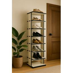 Sapateira Hall de Entrada Vertical Slim Mdf- 7 Pares Montada - 1