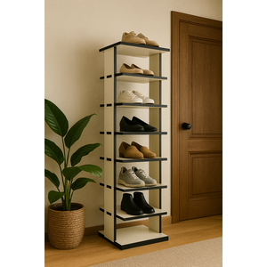 Sapateira Hall de Entrada Vertical Slim Mdf- 7 Pares Montada