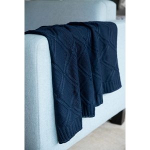 Manta Tricot Azul Tamanho 1.10x1.60