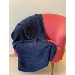 Manta Tricot Azul Tamanho 1.10x1.60 - 3