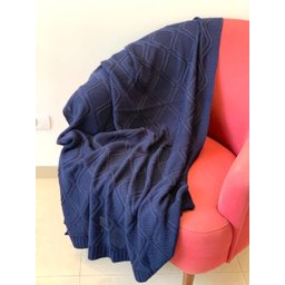 Manta Tricot Azul Tamanho 1.10x1.60 - 2