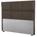 Ver imagem 1 de Cabeceira Ana Marrom Cama Box Painel Casal 90 Suede