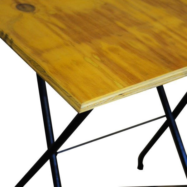 Conjunto Mesa Dobrável com 2 Cadeiras Rústico Madeira Natural - 10