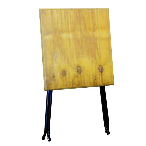 Conjunto Mesa Dobrável com 2 Cadeiras Rústico Madeira Natural - 11