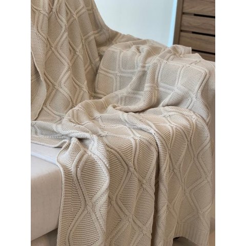 Manta Tricot Luxo Offwhite