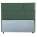 Ver imagem 2 de Cabeceira Ana Verde Cama Box Painel Casal 90 Suede