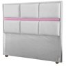Cabeceira Ana Bege Rosa Cama Box Painel Casal 140 Suede - 1