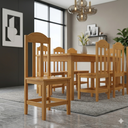 Ver imagem 2 de Mesa de Jantar 10 Lugares com Cadeiras Madeira Maciça Safira Cor Cerejeira