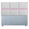 Cabeceira Ana Bege com Rosa Cama Box Painel Casal 90 Suede - 2