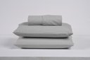 Ver imagem 1 de Kit Roupa de Cama Solteiro Percal 200 Fios 100% Algodão com Elástico e Fronha 2 Peças:cinza