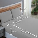 Ver imagem 5 de Kit Roupa de Cama Solteiro Percal 200 Fios 100% Algodão com Elástico e Fronha 2 Peças:cinza