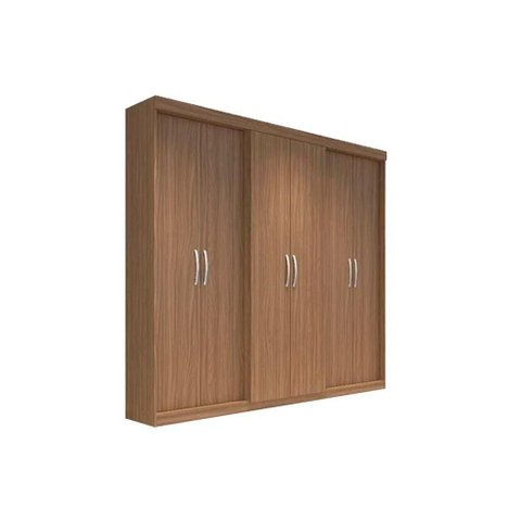 Guarda Roupa Casal 6 Portas e 2 Gavetas PH1675 Nogueira - Herval