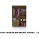 Ver imagem 2 de Guarda-Roupa Madri Roupeiro 4 Portas e 3 Gavetas Amêndoa
