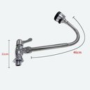 Ver imagem 7 de Torneira Gourmet Flexível de Parede com Ducha 1/2'' - Inox