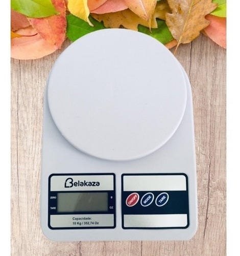 Balança Digital 10kg Nutrição e Dieta Cozinha Alta Precisão:branca/10 Kg - 7