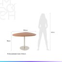 Ver imagem 2 de Mesa de Jantar Orgânica para 4 Lugares Kalyx 122 Cm - Champanhe C/ Canella