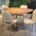 Ver imagem 3 de Mesa de Jantar Orgânica para 4 Lugares Kalyx 122 Cm - Champanhe C/ Canella