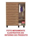 Ver imagem 3 de Cômoda sapateira 6 Gavetas Gen com cabideiro com chave Canela