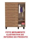 Ver imagem 3 de Cômoda sapateira 6 Gavetas Gen com cabideiro com chave Canela