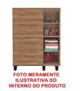 Ver imagem 2 de Cômoda sapateira 6 Gavetas Gen com cabideiro com chave Canela