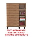 Ver imagem 2 de Cômoda sapateira 6 Gavetas Gen com cabideiro com chave Canela
