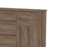 Ver imagem 2 de Cômoda 5 Gavetas sapateira com chave trino cor Teca fosco