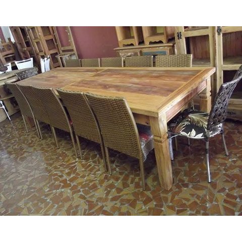 Mesa de Madeira Maciça em Peroba Rosa de Demolição:Comp300XAlt80XLarg100/Marrom