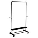 Ver imagem 1 de Arara de Roupas com Sapateira e Rodinhas Cabideiro Multiuso - Preto