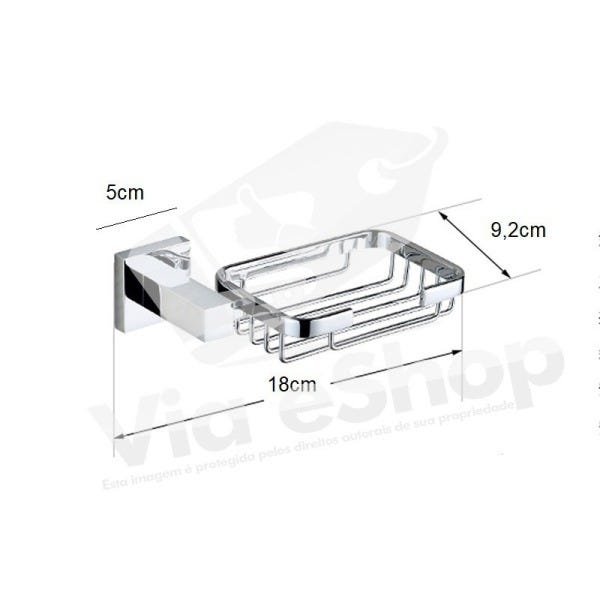 Saboneteira Cesto Metal Quadrado - Berlim - 4