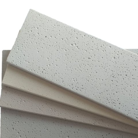 Borda Piscina Atérmica  CX 12 unid 50x25x1,5cm Branca   Areia de Quartzo