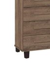 Ver imagem 3 de Cômoda alta Trino 06 Gavetas com fechadura cor Teca fosco