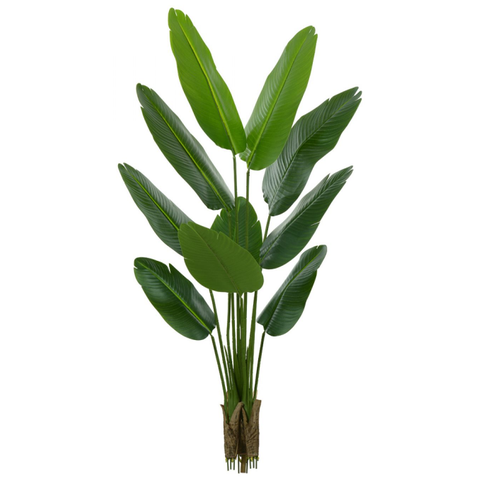 Planta Árvore Artificial Bananeira de Jardim Real Toque X10 Verde 1,60m