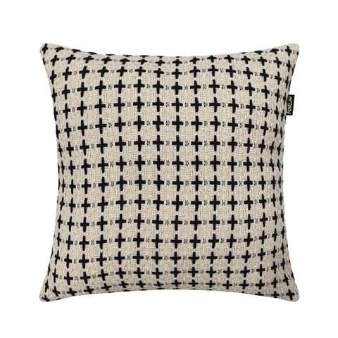 Almofada Boho Algodão Andaraí 40x40cm Off White/preto