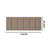Cabeceira Cama Casal Estofada Painel 1,40 - Bege - 3