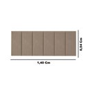 Ver imagem 3 de Cabeceira Cama Casal Estofada Painel 1,40 - Bege