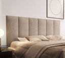 Ver imagem 1 de Cabeceira Cama Casal Estofada Painel 1,40 - Bege