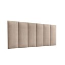 Ver imagem 4 de Cabeceira Cama Casal Estofada Painel 1,40 - Bege