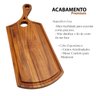 Tábua de carne para churrasco em madeira TECA - 50 x 18cm - 4