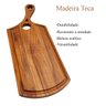 Tábua de carne para churrasco em madeira TECA - 50 x 18cm - 3