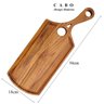 Tábua de carne para churrasco em madeira TECA - 50 x 18cm - 2