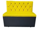 Ver imagem 1 de Poltrona Sofá Booth 1,10 Cm Acento e Encosto Amarelo Base Preta