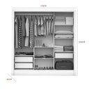 Ver imagem 2 de Guarda Roupa Modulado Carioca Santiago Casal 8 Portas 5 Gavetas e Espelho Cor Cinamomo