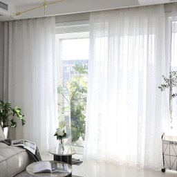 Cortina Voil Branco Sem Forro 4,00 x 2.30 Ilhós Cromado - 1