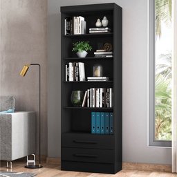 Estante Livreiro Kenner Preto Fosco - 1