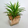 Suculenta Com Vaso Agave Fina 18x13cm Planta Artificial - 3