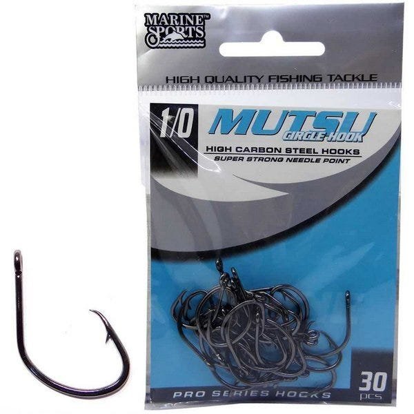 Anzol Marine Mutsu Preto ( Cartela) - Anzol 2/0 ( Cart com 30 Un) - 2