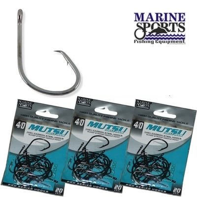 Anzol Marine Mutsu Preto ( Cartela) - Anzol 2/0 ( Cart com 30 Un) - 3
