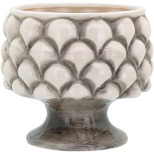 CACHEPÔ 15x16x16cm CERÂMICA CREME