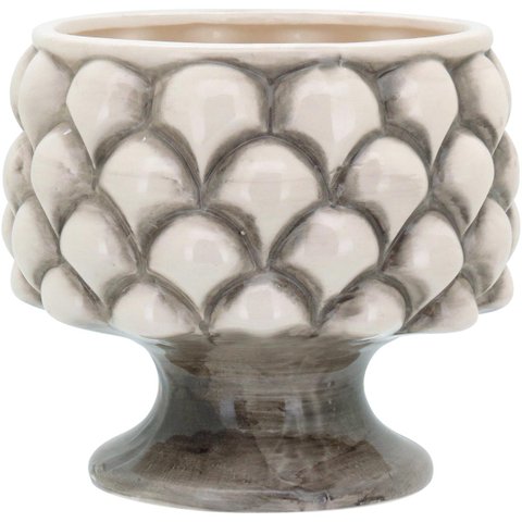 CACHEPÔ 15x16x16cm CERÂMICA CREME