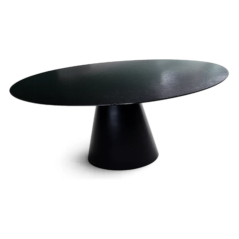 Mesa de Jantar Oval Cone 140x90cm em Mármore São Gabriel